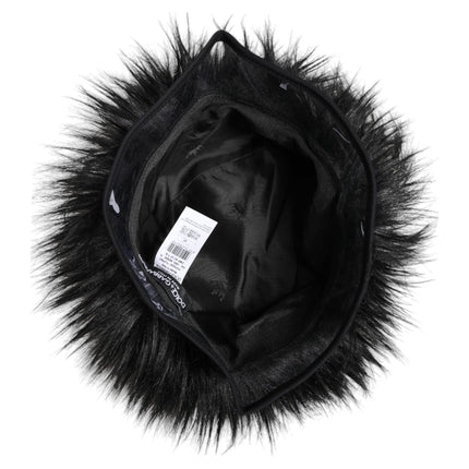 Dolce & Gabbana Black Faux Fur Bucket Hat