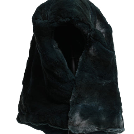 Dolce & Gabbana Black Weasel Fur Womens Beanie Hat