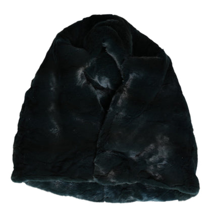 Dolce & Gabbana Black Weasel Fur Womens Beanie Hat