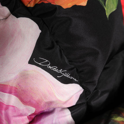Dolce & Gabbana Black Floral Print Whole Head Wrap Hat