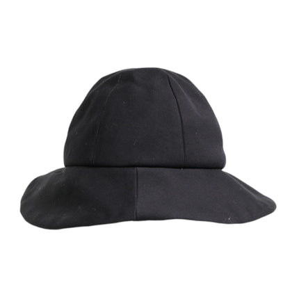 Dolce & Gabbana Black Cotton Wide Brim Bucket Hat