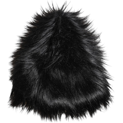 Dolce & Gabbana Black Acrylic Fur Womens Bucket Hat