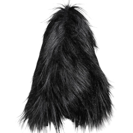 Dolce & Gabbana Black Acrylic Fur Womens Bucket Hat