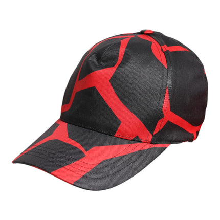 Dolce & Gabbana Red Black Lace Tulle Cotton Baseball Cap