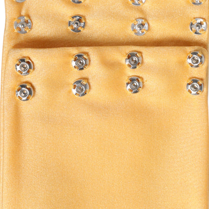 Dolce & Gabbana Yellow Nylon Stretch Women Neck Warmer Scarf