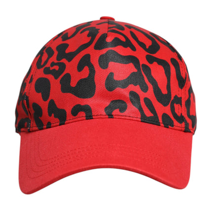 Dolce & Gabbana Red Cotton 6 Panels Women Baseball Cap