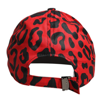 Dolce & Gabbana Red Cotton 6 Panels Women Baseball Cap