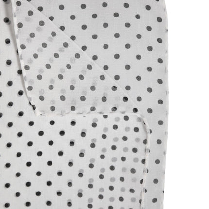 Dolce & Gabbana White Polka Dots Polyester Wrap Shawl Scarf