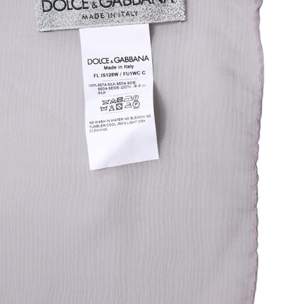 Dolce & Gabbana Purple Silk Rectangle Wrap Shawl Scarf