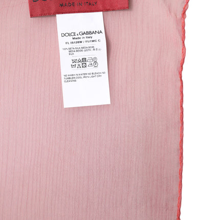 Dolce & Gabbana Pink Silk Rectangle Women Wrap Shawl Scarf