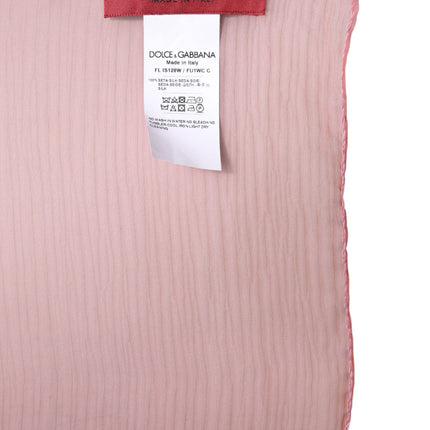 Dolce & Gabbana Pink Silk Rectangle Women Wrap Shawl Scarf