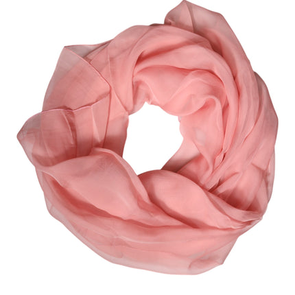 Dolce & Gabbana Pink Silk Rectangle Women Wrap Shawl Scarf
