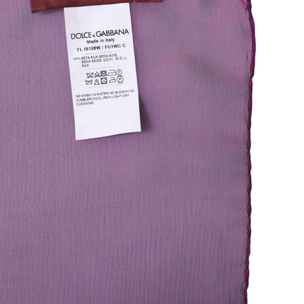Dolce & Gabbana Purple Silk Rectangle Wrap Shawl Scarf