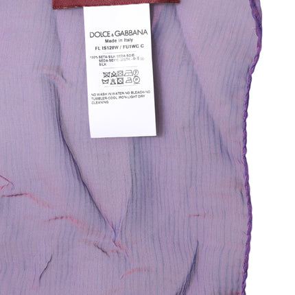 Dolce & Gabbana Purple Silk Rectangle Wrap Shawl Scarf