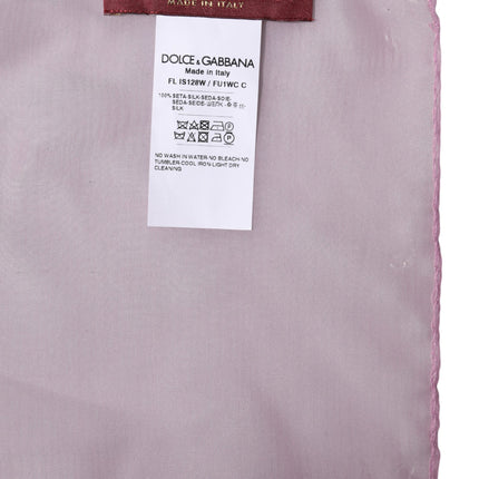 Dolce & Gabbana Pink Silk Rectangle Women Wrap Shawl Scarf
