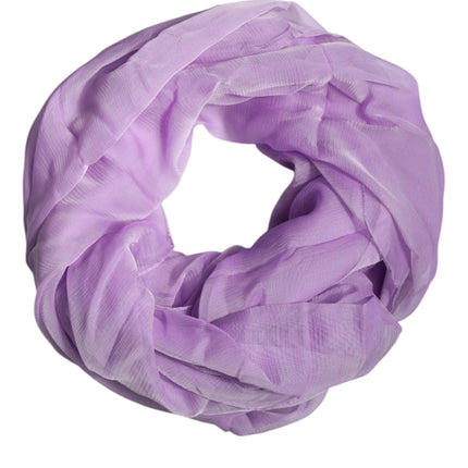 Dolce & Gabbana Purple Silk Rectangle Wrap Shawl Scarf