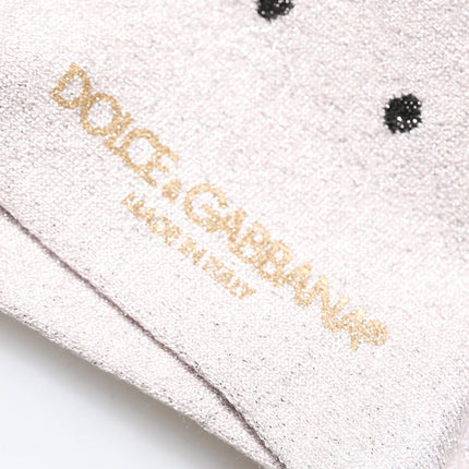 Dolce & Gabbana Gray Viscose Stretch Dotted Socks