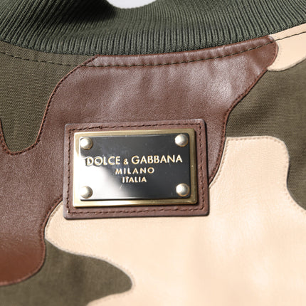 Dolce & Gabbana Multicolor Cotton Bomber Full Zip Jacket