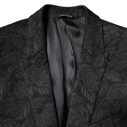 Dolce & Gabbana Black MARTINI Brocade Single Breasted Blazer