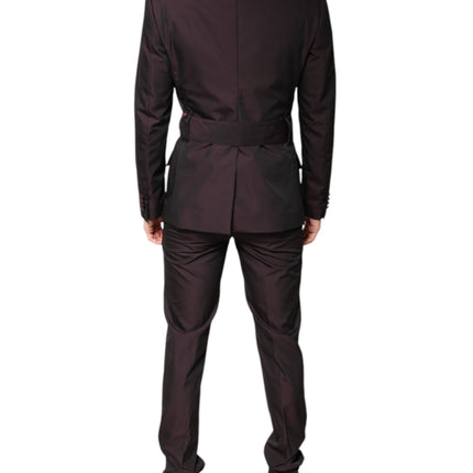 Dolce & Gabbana Maroon Single Breasted Formal 2 Piece Suit