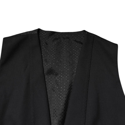 Dolce & Gabbana Black Single Breasted Formal Blazer with Vest