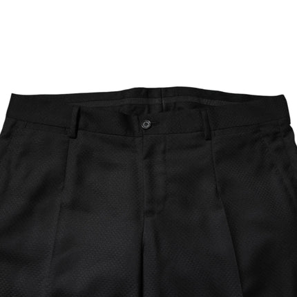 Dolce & Gabbana Black Wool Single Breasted 2 Piece Suit