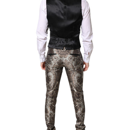 Dolce & Gabbana Multicolor Jacquard Single Breasted 3 Piece Suit