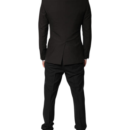 Dolce & Gabbana Black Single Breasted Formal 3 Piece Suit
