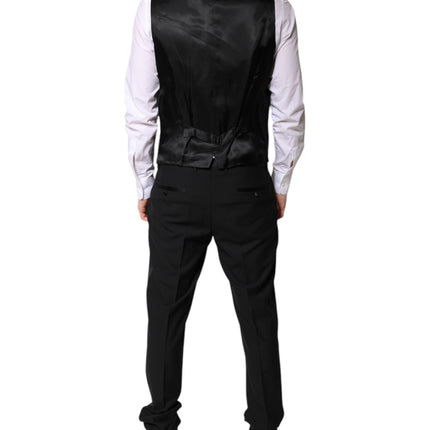 Dolce & Gabbana Black Single Breasted Formal 3 Piece Suit