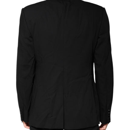 Dolce & Gabbana Black Wool Single Breasted 2 Piece Suit