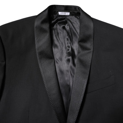 Dolce & Gabbana Black Wool Single Breasted 2 Piece Suit