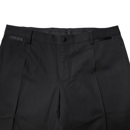 Dolce & Gabbana Black Wool Single Breasted 2 Piece Suit