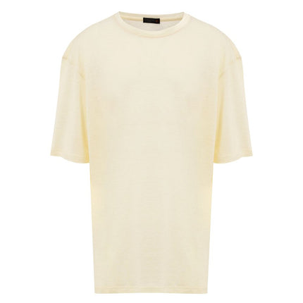 Corneliani Yellow Linen T-Shirt