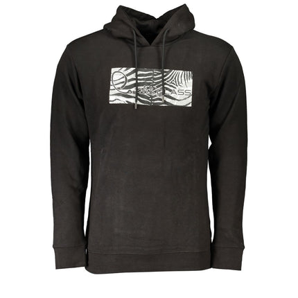 Cavalli Class Black Cotton Men's Hooded Sweatshirt