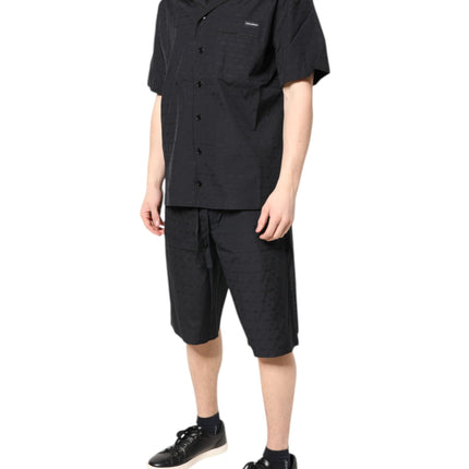 Dolce & Gabbana Black Cotton Men Pajama Set Sleepwear