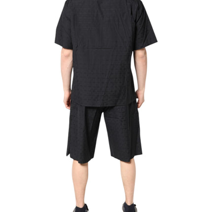 Dolce & Gabbana Black Cotton Men Pajama Set Sleepwear