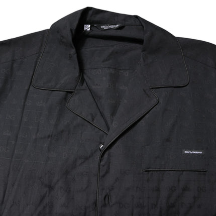 Dolce & Gabbana Black Cotton Men Pajama Set Sleepwear