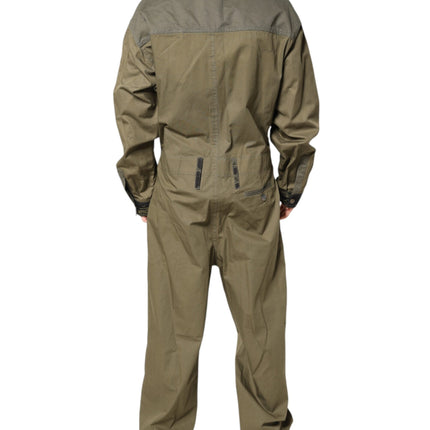 Dolce & Gabbana Brown Cotton Stretch Shirt Pants Casual Set