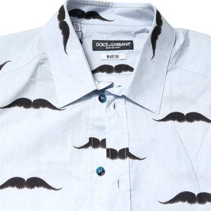 Dolce & Gabbana Light Blue Cotton MARTINI Formal Dress Shirt