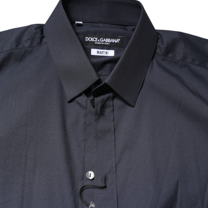 Dolce & Gabbana Dark Blue MARTINI Cotton Dress Formal Shirt