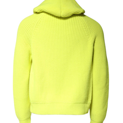 Dolce & Gabbana Green 69 Knit Hooded Men Pullover Sweater