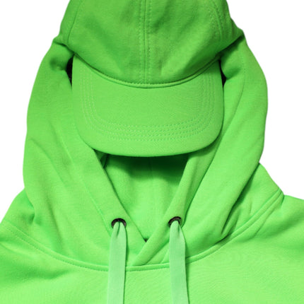 Dolce & Gabbana Green Polyester Hooded Sportswear Vest Sweater