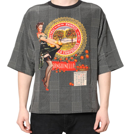 Dolce & Gabbana Black White Graphic Print Short Sleeve T-shirt
