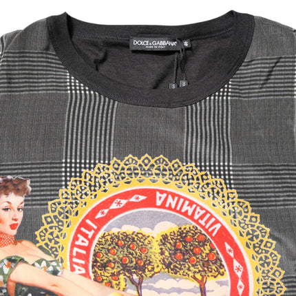 Dolce & Gabbana Black White Graphic Print Short Sleeve T-shirt