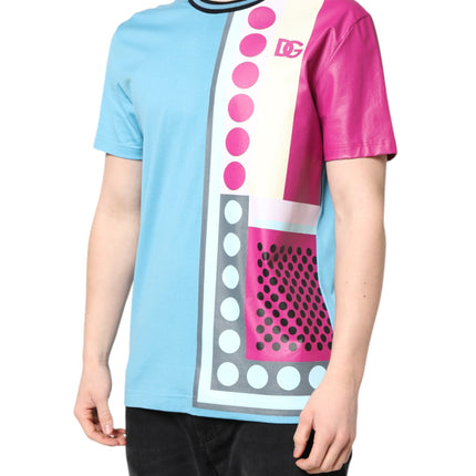 Dolce & Gabbana Multicolor Printed Logo Short Sleeve T-shirt