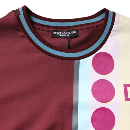 Dolce & Gabbana Multicolor Printed Logo Short Sleeve T-shirt