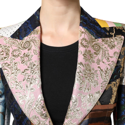 Dolce & Gabbana Multicolor Floral Patchwork Jacquard Jacket