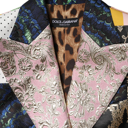 Dolce & Gabbana Multicolor Floral Patchwork Jacquard Jacket
