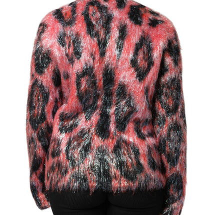 Dolce & Gabbana Red Mohair Wool Button Down Cardigan Sweater