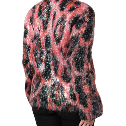 Dolce & Gabbana Red Mohair Wool Button Down Cardigan Sweater